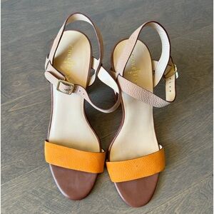 Cole  Hann leather heel sandals
